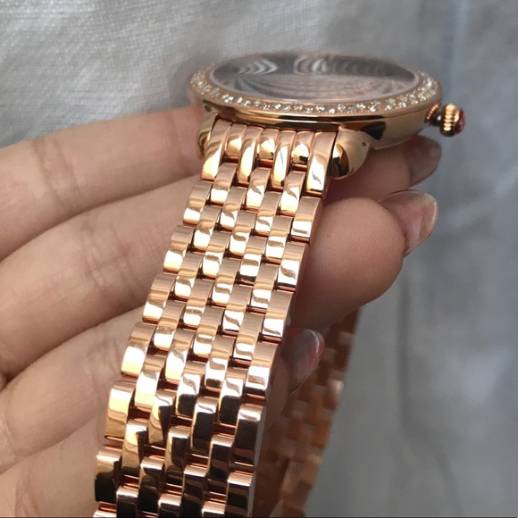 Michele Serein Diamond Rose-Gold Willow Dial Watch - Picture 3 of 8